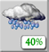 Monday: A chance of rain showers before 2pm, then a chance of showers and thunderstorms. Partly sunny, with a high near 77. Chance of precipitation is 40%. Monday: Chance Rain Showers